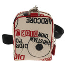Christian Dior Hardcore Pouch Canvas White Red Auth 143024V-2