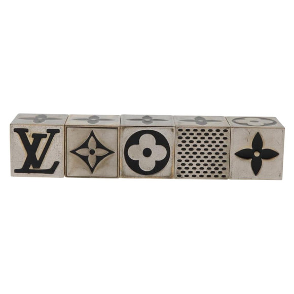 LOUIS VUITTON Monogram Gamecube Paper weight metal Silver M99454 LV Auth 143026