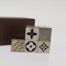 LOUIS VUITTON Monogram Gamecube Paper weight metal Silver M99454 LV Auth 143026-6