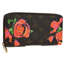LOUIS VUITTON Monogram Rose Zippy Wallet Long Wallet M93579 LV Auth 143027V-1