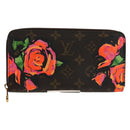 LOUIS VUITTON Monogram Rose Zippy Wallet Long Wallet M93579 LV Auth 143027V-13