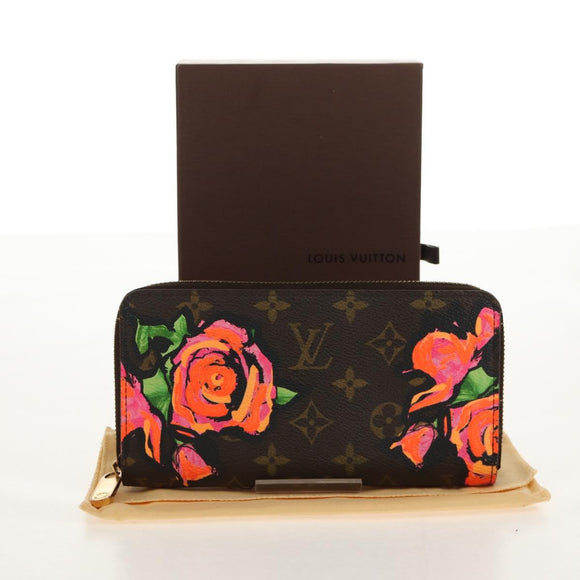 LOUIS VUITTON Monogram Rose Zippy Wallet Long Wallet M93579 LV Auth 143027V