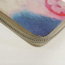 LOUIS VUITTON Monogram Watercolor Zippy Wallet Vertical Blue M80499 Auth 143028A-15
