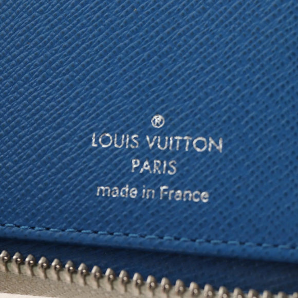 LOUIS VUITTON Monogram Watercolor Zippy Wallet Vertical Blue M80499 Auth 143028A