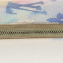 LOUIS VUITTON Monogram Watercolor Zippy Wallet Vertical Blue M80499 Auth 143028A-4