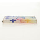 LOUIS VUITTON Monogram Watercolor Zippy Wallet Vertical Blue M80499 Auth 143028A-5