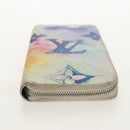 LOUIS VUITTON Monogram Watercolor Zippy Wallet Vertical Blue M80499 Auth 143028A-7