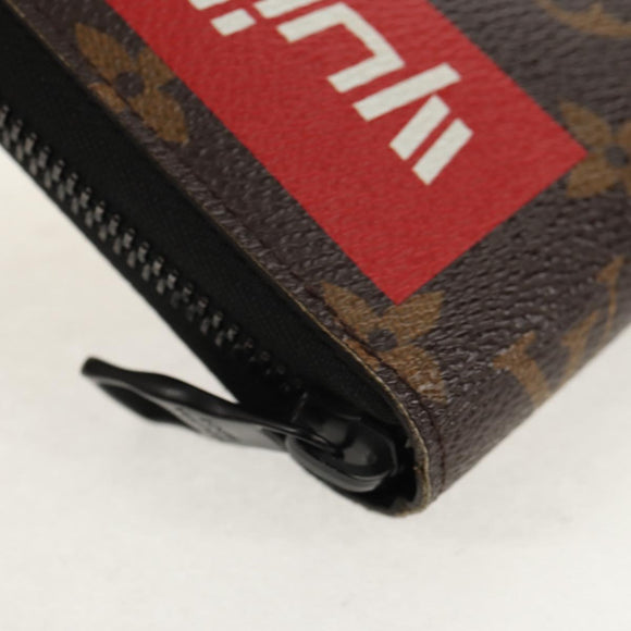 LOUIS VUITTON Monogram Logo Story Zippy Organizer Wallet M67826 LV Auth 143029V