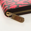 LOUIS VUITTON Monogram Graffiti Zippy Wallet Wallet Pink M93710 Auth 143030V-8