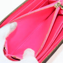 LOUIS VUITTON Monogram Graffiti Zippy Wallet Wallet Pink M93710 Auth 143030V-10