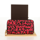 LOUIS VUITTON Monogram Graffiti Zippy Wallet Wallet Pink M93710 Auth 143030V-12