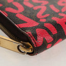 LOUIS VUITTON Monogram Graffiti Zippy Wallet Wallet Pink M93710 Auth 143030V-14