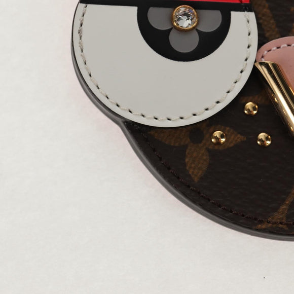 LOUIS VUITTON Monogram Porte Cles Animal Face Charm M68216 LV Auth 143032M