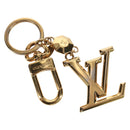 LOUIS VUITTON Porte Cles LV Facet Key Holder metal Gold M65216 LV Auth 143035M-1