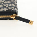 Christian Dior Trotter Canvas Oblique Jacquard Long Wallet Navy Auth 143038M-13