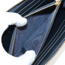 Christian Dior Trotter Canvas Oblique Jacquard Long Wallet Navy Auth 143038M-17
