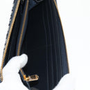 Christian Dior Trotter Canvas Oblique Jacquard Long Wallet Navy Auth 143038M-19