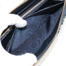 Christian Dior Trotter Canvas Oblique Jacquard Long Wallet Navy Auth 143038M-20