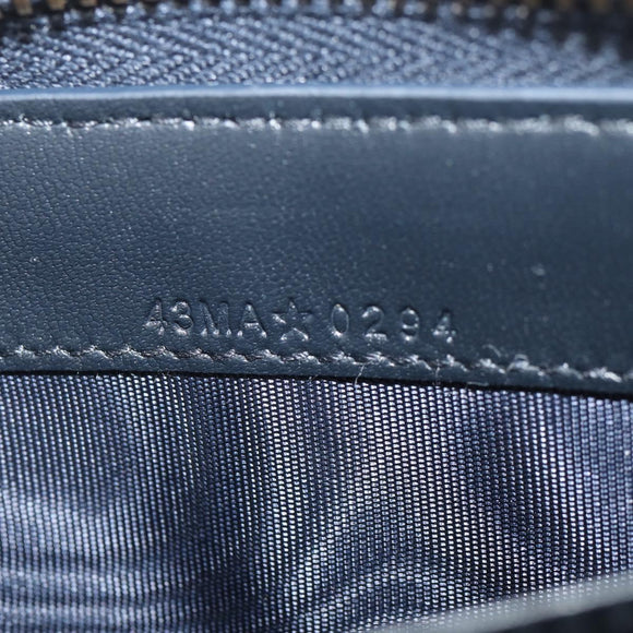 Christian Dior Trotter Canvas Oblique Jacquard Long Wallet Navy Auth 143038M