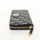 Christian Dior Trotter Canvas Oblique Jacquard Long Wallet Navy Auth 143038M-4