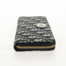 Christian Dior Trotter Canvas Oblique Jacquard Long Wallet Navy Auth 143038M-5