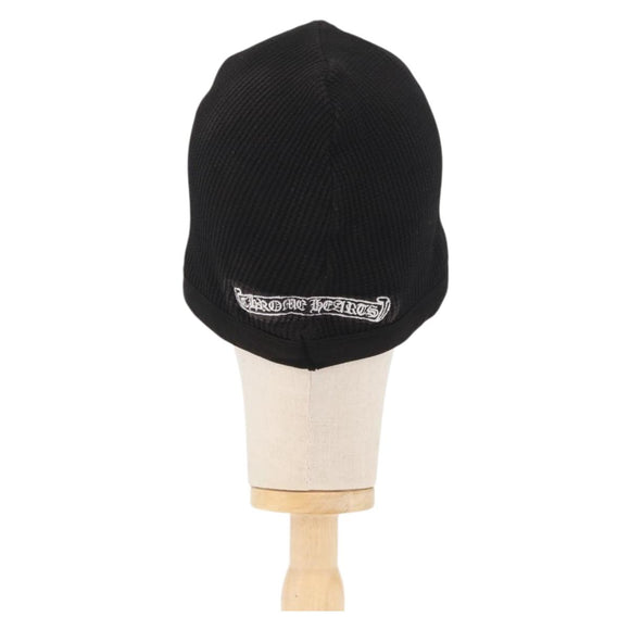 Chrome Hearts Vinegar Scroll Label Thermal Beanie Cotton Black Auth 143039M