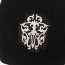 Chrome Hearts Vinegar Scroll Label Thermal Beanie Cotton Black Auth 143039M-5