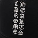 Chrome Hearts CH Plus Vertical Logo Denim Trucker Cap Cotton Black Auth 143040M-9