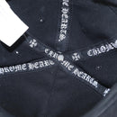 Chrome Hearts CH Plus Vertical Logo Denim Trucker Cap Cotton Black Auth 143040M-18