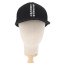 Chrome Hearts CH Plus Vertical Logo Denim Trucker Cap Cotton Black Auth 143040M-13