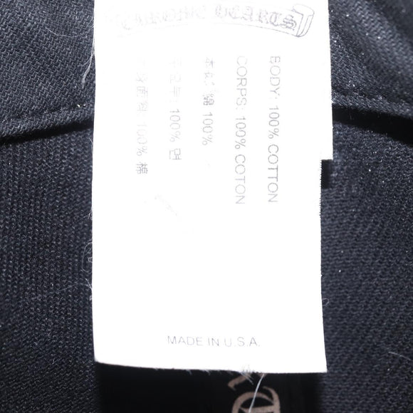 Chrome Hearts CH Plus Vertical Logo Denim Trucker Cap Cotton Black Auth 143040M