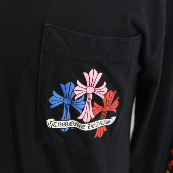 Chrome Hearts Multi Cemetery Cross Long Sleeve Top T Shirt Cotton Auth 143043M