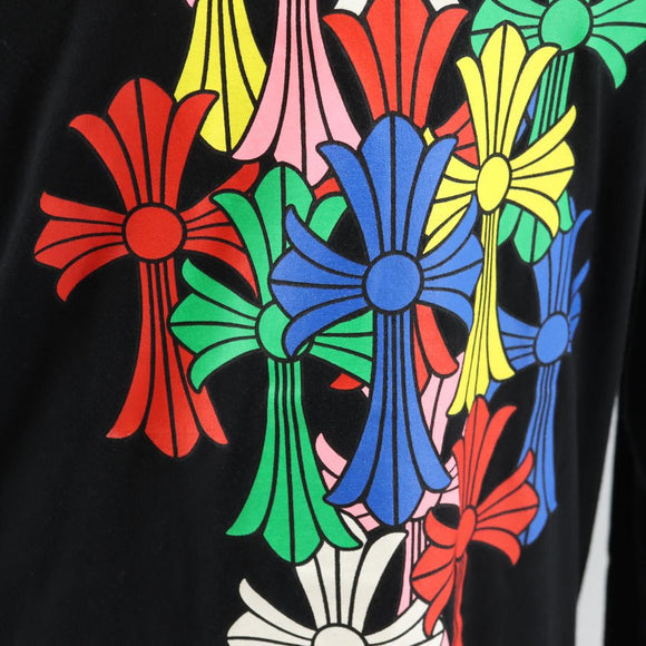 Chrome Hearts Multi Cemetery Cross Long Sleeve Top T Shirt Cotton Auth 143043M