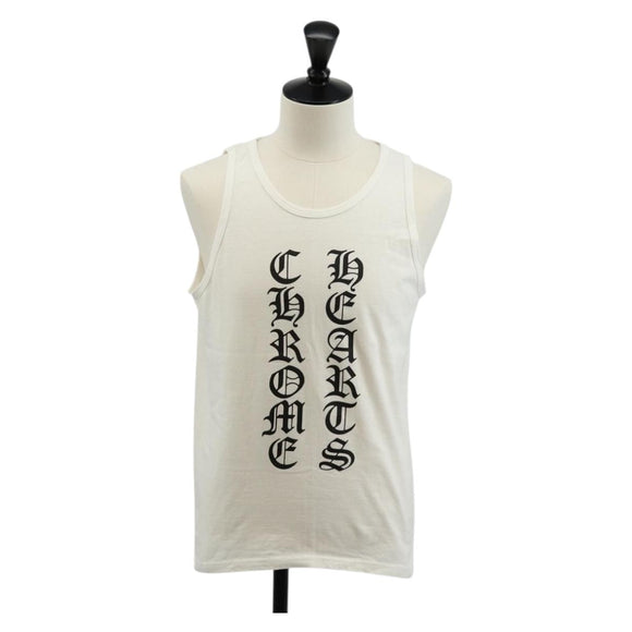 Chrome Hearts Logo Print Tank Top Cotton White Auth 143045M