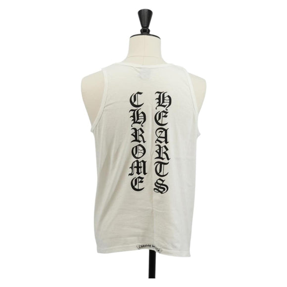 Chrome Hearts Logo Print Tank Top Cotton White Auth 143045M