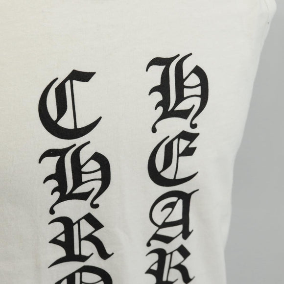 Chrome Hearts Logo Print Tank Top Cotton White Auth 143045M