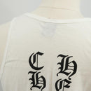 Chrome Hearts Logo Print Tank Top Cotton White Auth 143045M-7