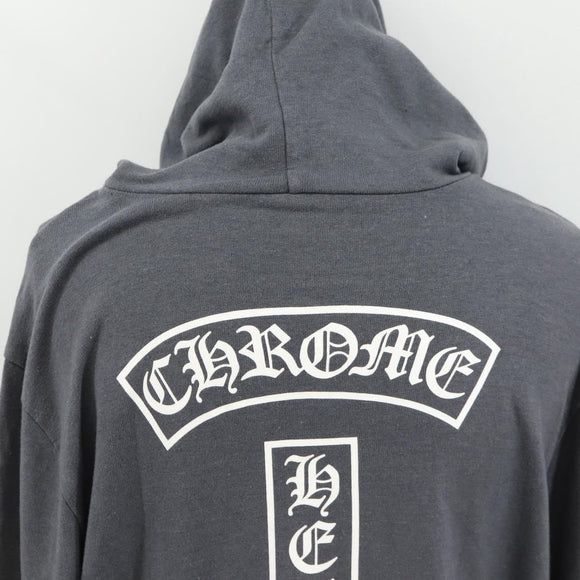 Chrome Hearts Horseshoe Print Dagger Zip Up Hoodie Polyester Auth 143048M