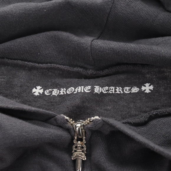 Chrome Hearts Horseshoe Print Dagger Zip Up Hoodie Polyester Auth 143048M