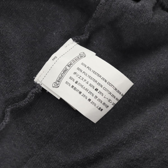 Chrome Hearts Horseshoe Print Dagger Zip Up Hoodie Polyester Auth 143048M