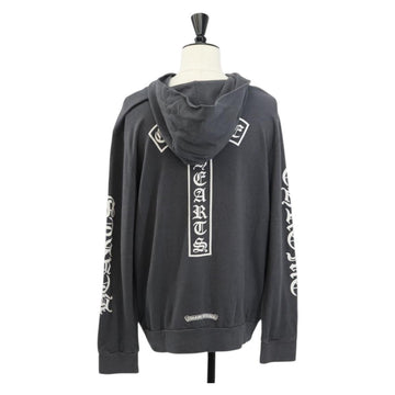 Chrome Hearts Horseshoe Print Dagger Zip Up Hoodie Polyester Auth 143048M - 0