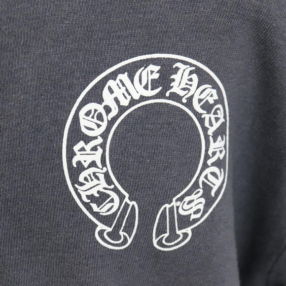 Chrome Hearts Horseshoe Print Dagger Zip Up Hoodie Polyester Auth 143048M