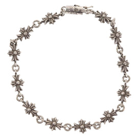 Chrome Hearts Tiny E CH Plus Bracelet Ag925 12 LINK Silver Auth 143050M - 0