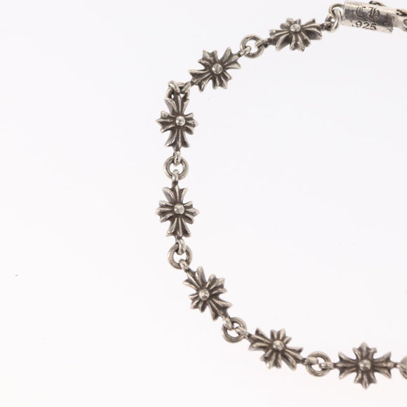 Chrome Hearts Tiny E CH Plus Bracelet Ag925 12 LINK Silver Auth 143050M
