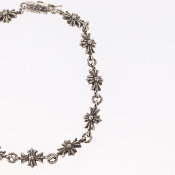 Chrome Hearts Tiny E CH Plus Bracelet Ag925 12 LINK Silver Auth 143050M
