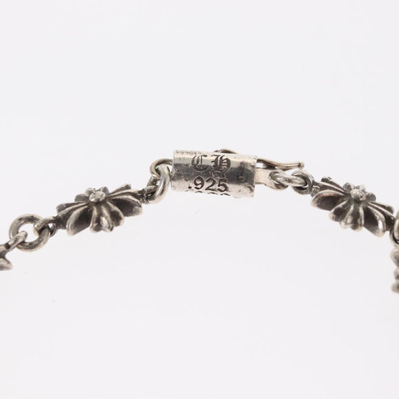 Chrome Hearts Tiny E CH Plus Bracelet Ag925 12 LINK Silver Auth 143050M