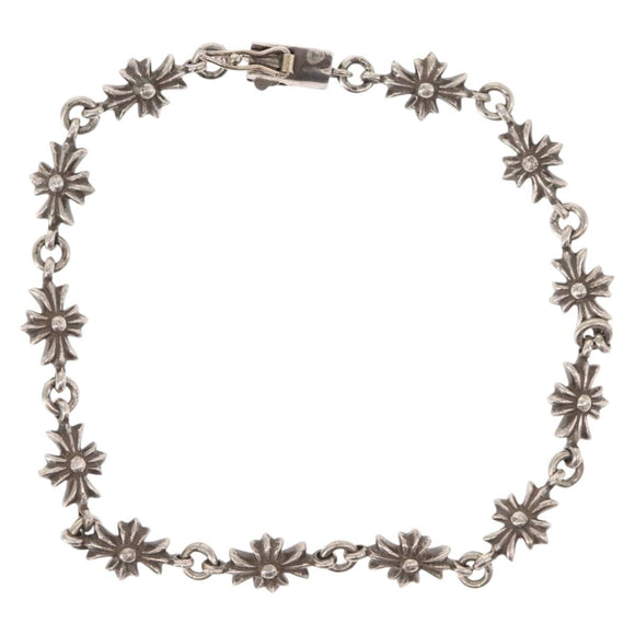 Chrome Hearts Tiny E CH Plus Bracelet Ag925 12 LINK Silver Auth 143050M