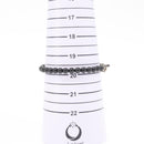 Chrome Hearts CH Cross Onyx 0.2"" Bead Bracelet Bracelet Ag925 Auth 143051M-13