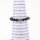 Chrome Hearts CH Plus Cross Ball Garnet 0.4"" Bead Bracelet Ag925 Auth 143052M-12
