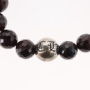 Chrome Hearts CH Plus Cross Ball Garnet 0.4"" Bead Bracelet Ag925 Auth 143052M-8